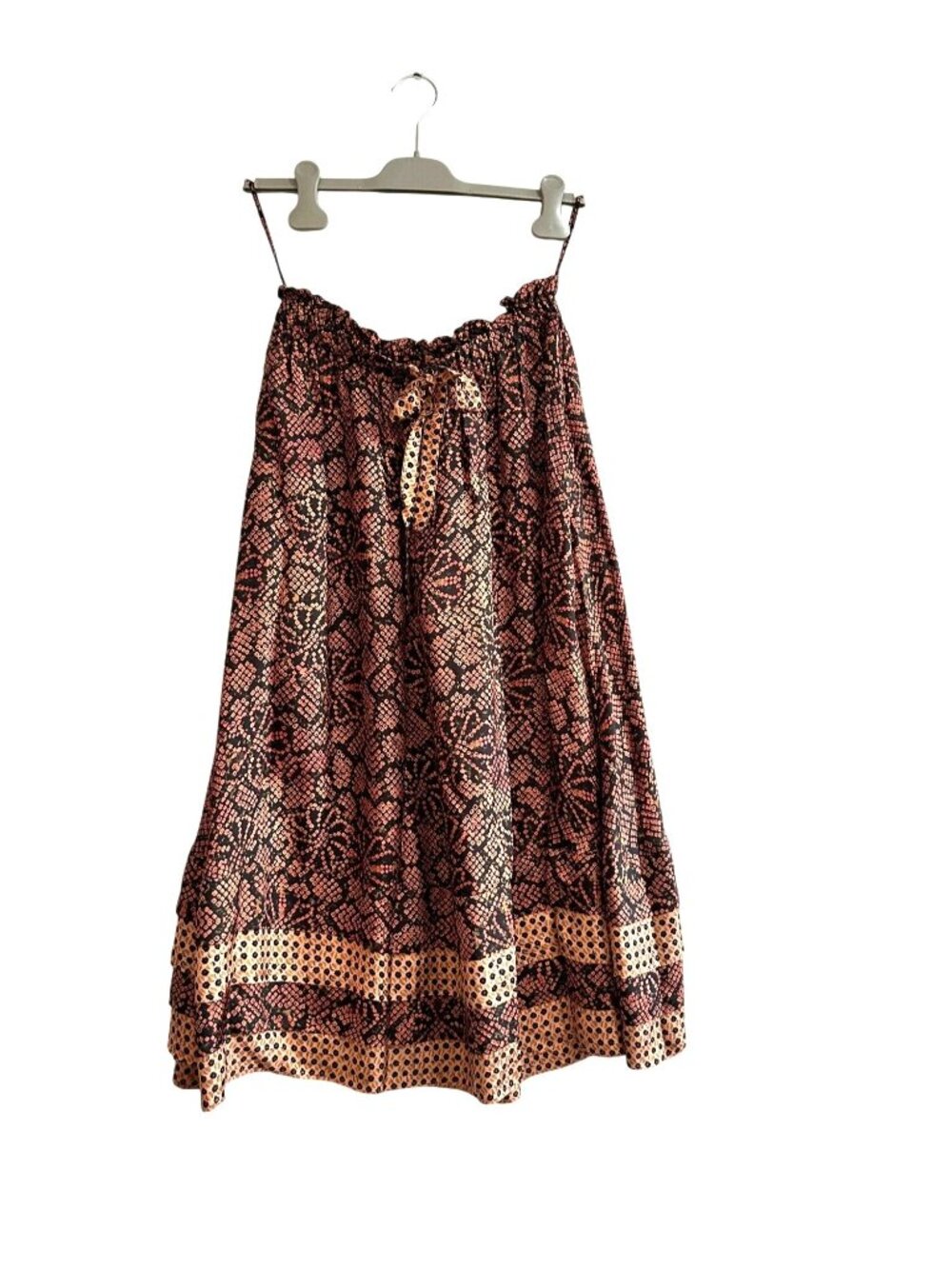 ULLA JOHNSON Esmerelda Silk Blend Midi Skirt, In Pink Thistle, Size 4, NWT